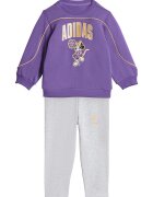 ADIDAS SPORTSWEAR Set de pantaloni de trening si bluza de trening cu imprimeu - 2 piese - Gri deschis/Portocaliu/Violet