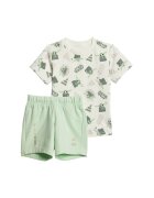 ADIDAS SPORTSWEAR Set de tricou si pantaloni scurti din amestec de bumbac cu model cu Star Wars - Verde pal/Alb murdar