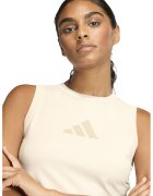 ADIDAS SPORTSWEAR Top crop cu imprimeu logo - Crem