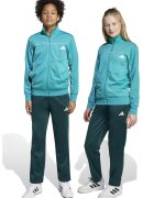 ADIDAS SPORTSWEAR Trening cu fermoar model colorblock - Alb/Albastru aquamarin/Albastru petrol