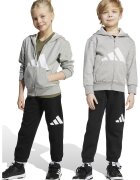 ADIDAS SPORTSWEAR Trening cu fermoar si gluga - Negru/Gri deschis melange