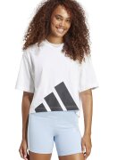 ADIDAS SPORTSWEAR Tricou crop cu croiala lejera Essential - Alb