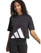 ADIDAS SPORTSWEAR Tricou crop cu croiala lejera Essential - Alb/Negru