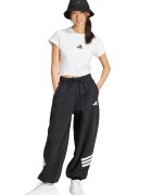 ADIDAS SPORTSWEAR Tricou crop din bumbac - Negru/Alb optic