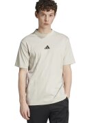 ADIDAS SPORTSWEAR Tricou cu decolteu la baza gatului si detaliu cu model monograma - Negru/Grej