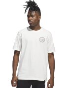 ADIDAS SPORTSWEAR Tricou cu decolteu la baza gatului si imprimeu - Alb murdar