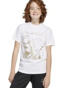ADIDAS SPORTSWEAR Tricou cu decolteu la baza gatului si imprimeu cu Star Wars - Alb/Auriu