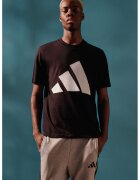 ADIDAS SPORTSWEAR Tricou cu decolteu la baza gatului si imprimeu logo - Alb/Negru