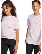ADIDAS SPORTSWEAR Tricou cu decolteu la baza gatului si logo pe piept - Alb optic/Roz pal