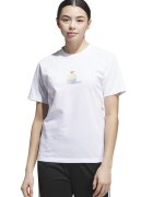 ADIDAS SPORTSWEAR Tricou cu decolteu la baza gatului si logo pe spate - Coral/Galben pal/Alb optic