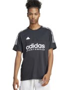 ADIDAS SPORTSWEAR Tricou cu decolteu la baza gatului si logo Tiro - Alb/Gri antracit
