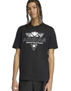 ADIDAS SPORTSWEAR Tricou cu imprimeu logo - Alb/Negru stins