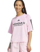 ADIDAS SPORTSWEAR Tricou cu imprimeu logo - Negru/Roz pastel