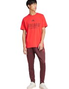 ADIDAS SPORTSWEAR Tricou cu imprimeu logo si decolteu la baza gatului - Coral/Negru stins