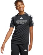 ADIDAS SPORTSWEAR Tricou cu logo si decolteu la baza gatului - Alb/Negru stins