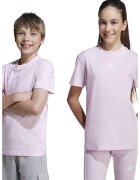 ADIDAS SPORTSWEAR Tricou de bumbac cu decolteu la baza gatului - Alb/Roz pastel
