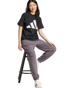 ADIDAS SPORTSWEAR Tricou de bumbac cu decolteu la baza gatului si logo - Negru/Alb optic