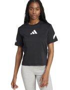 ADIDAS SPORTSWEAR Tricou de bumbac cu imprimeu logo Z.N.E. - Alb/Negru