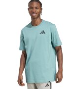 ADIDAS SPORTSWEAR Tricou de bumbac cu logo - Negru stins/Verde deschis