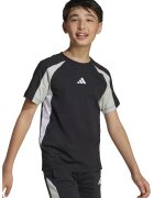 ADIDAS SPORTSWEAR Tricou de bumbac cu maneci raglan - Negru/Alb murdar