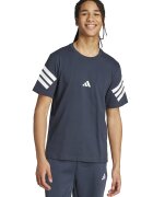 ADIDAS SPORTSWEAR Tricou din bumbac cu 3 dungi Future Icons - Alb/Bleumarin