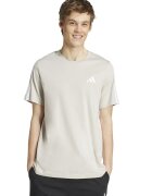 ADIDAS SPORTSWEAR Tricou din bumbac cu decolteu la baza gatului - Alb/Bej deschis