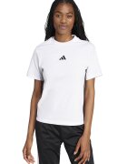 ADIDAS SPORTSWEAR Tricou din bumbac cu decolteu la baza gatului - Alb/Negru