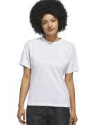 ADIDAS SPORTSWEAR Tricou din bumbac cu decolteu la baza gatului si imprimeu logo Gingham - Alb/Roz pal