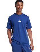 ADIDAS SPORTSWEAR Tricou din bumbac cu decolteu la baza gatului si logo - Alb/Albastru inchis