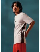ADIDAS SPORTSWEAR Tricou din bumbac cu decolteu la baza gatului si logo - Negru/Alb optic