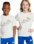 ADIDAS SPORTSWEAR Tricou din bumbac cu imprimeu grafic si logo - Alb murdar