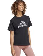 ADIDAS SPORTSWEAR Tricou din bumbac cu imprimeu logo - Alb/Negru