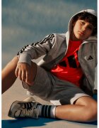 ADIDAS SPORTSWEAR Tricou din bumbac cu imprimeu logo cauciucat - Rosu/Negru