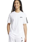 ADIDAS SPORTSWEAR Tricou lejer cu imprimeu logo pe piept - Alb/Negru