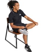 ADIDAS SPORTSWEAR Tricou polo de bumbac - Alb/Negru stins