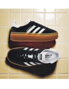 adidas Tenisi din piele intoarsa cu sitret si logo -