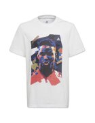 adidas Tricou copii - imprimeu - alb - bumbac -