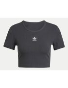 adidas Tricou crop din bumbac cu decolteu la baza gatului