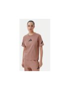 adidas Tricou cu decolteu la baza gatului si imprimeu logo