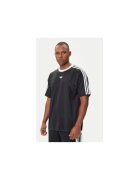 adidas Tricou regular fit cu logo pe piept si dungi contrastante - 486794 - Negru