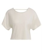 adidas Tricou sport dama Poliester/Elastan - cu cusaturi plate - alb