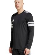 adidas Tricou sportiv barbatesc Squadra 25 - maneca lunga - negru - poliester reciclat - set 2XL -