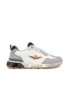 Aeronautica Militare Pantofi sport barbatesti - textil - gri/alb