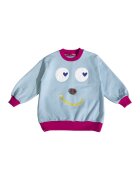 Agatha Ruiz de la Prada Bluza de trening cu decolteu la baza gatului si design grafic - Rosu/Albastru