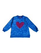 Agatha Ruiz de la Prada Bluza de trening cu decolteu la baza gatului si maneci lungi - Albastru