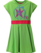 Agatha Ruiz de la Prada Rochie de bumbac cu insertie contrastanta - Verde