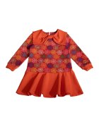 Agatha Ruiz de la Prada Rochie evazata cu model si guler cu funda - Multicolor