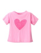 Agatha Ruiz de la Prada Tricou de bumbac cu inima brodata - Roz