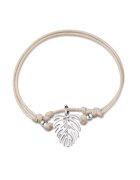 AILORIA Bratara-snur cu talisman in forma de frunza Jungle - Argintiu
