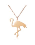 AILORIA Colier de argint veritabil decorat cu pandantiv in forma de flamingo Flamant - Auriu rose